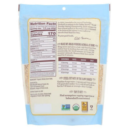 Bob’s Red Mill Organic Steel Cut Oats – 24 oz