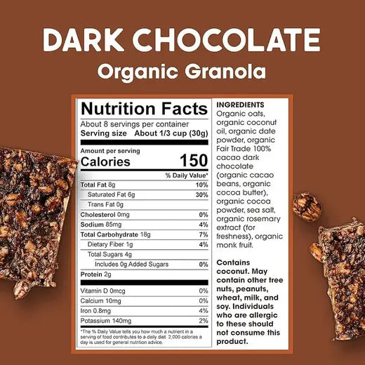 Alter Eco Organic Dark Chocolate Granola – 8 oz