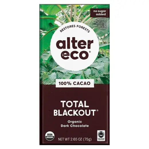 Alter Eco Organic Total Blackout Dark Chocolate Bar – 2.82 oz (90% Cocoa)